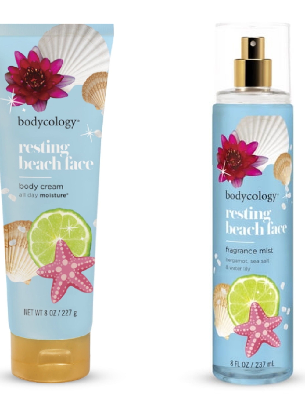 bodycology Resting Beach Face  Fragrance Mist & Body Cream